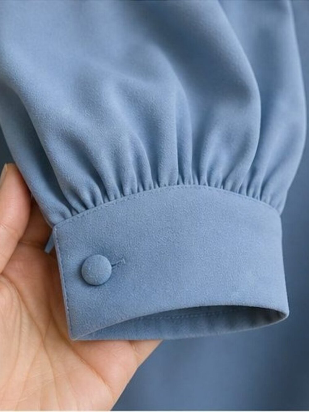 Blue V Neck Top - Picture 5 of 6